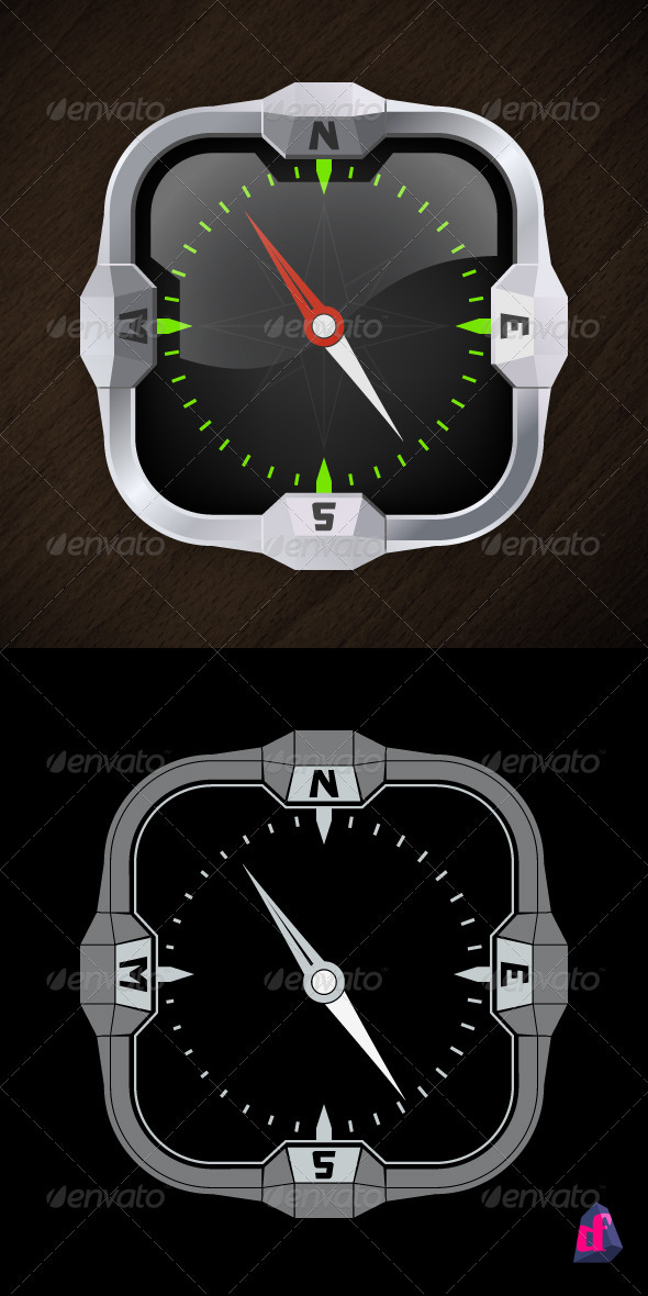 Square Compass - Travel Conceptual
