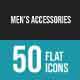 Men's Accessories Flat Multicolor Icons