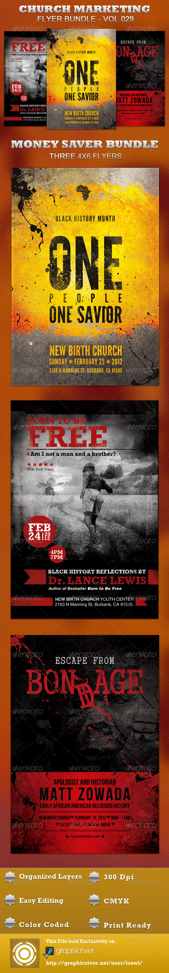 Church Marketing Flyer Bundle Vol 029 - Church Flyers