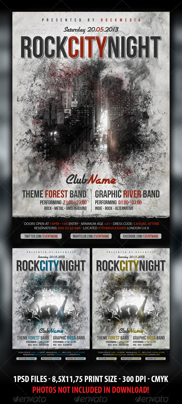 Rock Concert / Party Flyer / Poster - Concerts Events