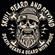 A Bearded Skull Wearing a Beanie T-shirt Design
