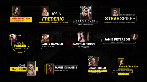 Modern Photo Lower Thirds Premiere Pro template preview