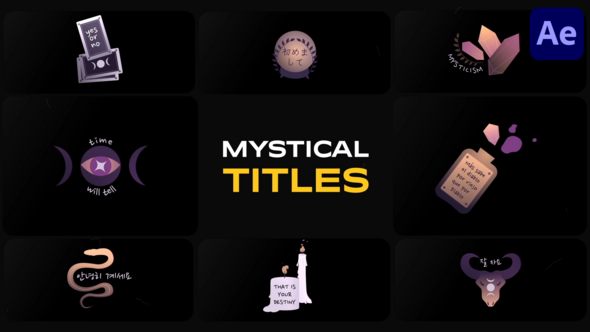 Mystical Elements Titles for After Effects