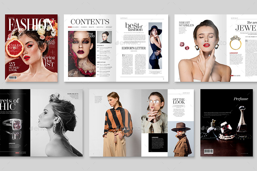 Fashion Magazine Template, Print Templates | GraphicRiver
