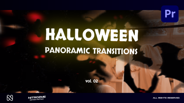 Halloween Panoramic Transitions Vol. 02 for Premiere Pro