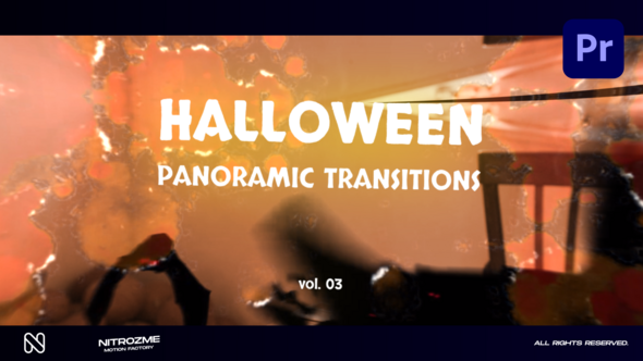 Halloween Panoramic Transitions Vol. 03 for Premiere Pro