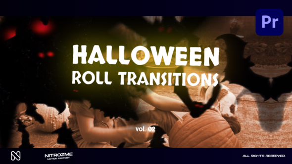 Halloween Roll Transitions Vol. 02 for Premiere Pro