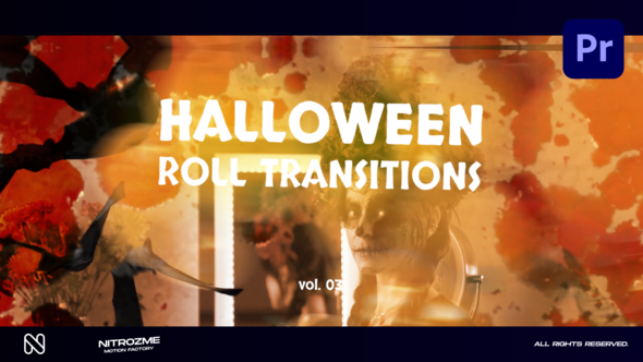 Halloween Roll Transitions Vol. 03 for Premiere Pro