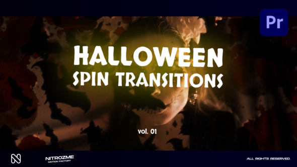 Halloween Spin Transitions Vol. 01 for Premiere Pro