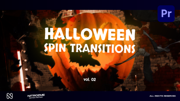 Halloween Spin Transitions Vol. 02 for Premiere Pro