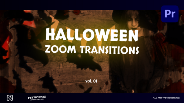 Halloween Zoom Transitions Vol. 01 for Premiere Pro
