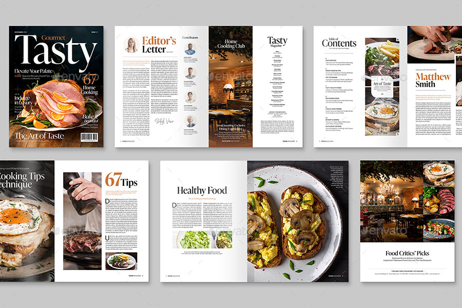 Food Cooking Magazine Template, Print Templates | GraphicRiver