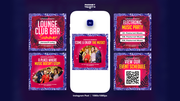 Night Club Party Instagram Post Product Promo template preview