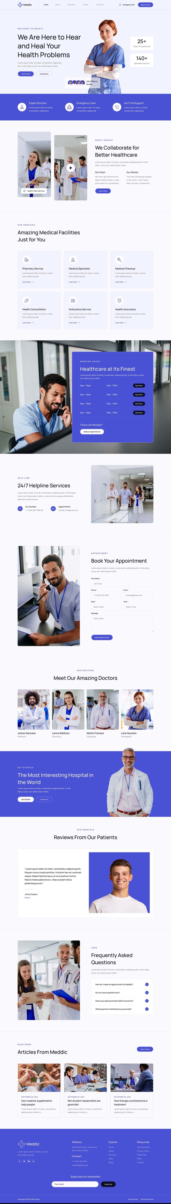 Meddic - Hospital and Medical Clinic Elementor Template Kit