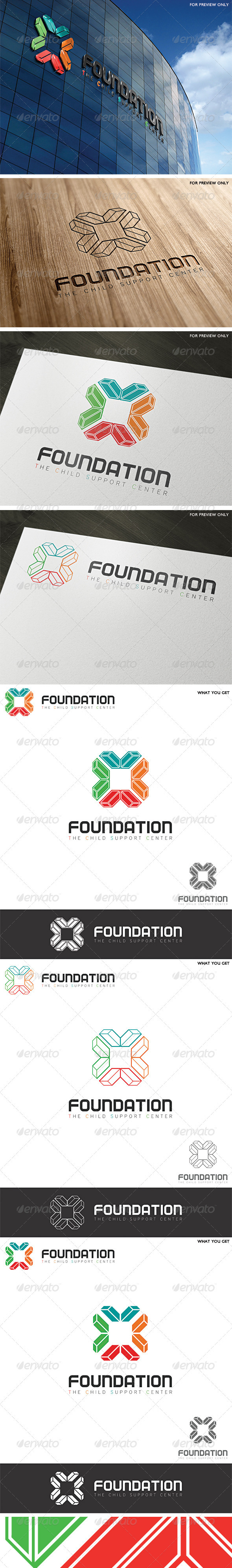 Foundation Support Center Logo Template - Vector Abstract