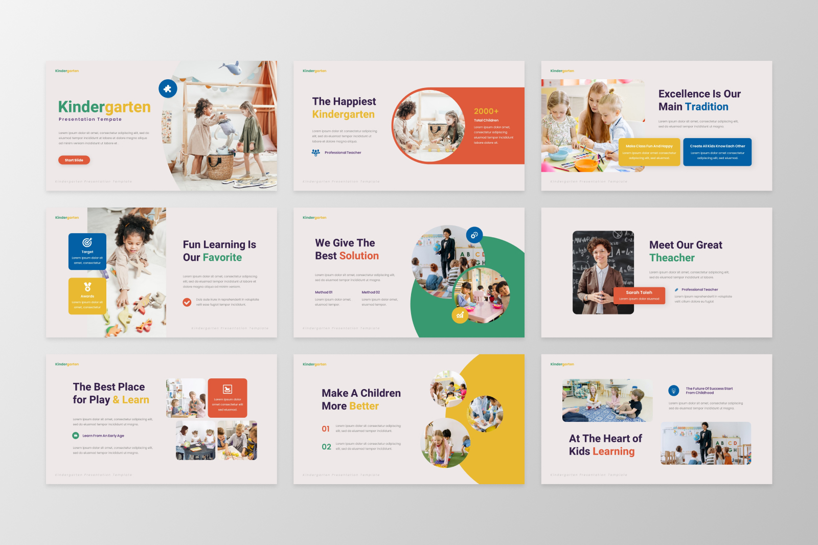 Kindergarten PowerPoint Template, Presentation Templates | GraphicRiver