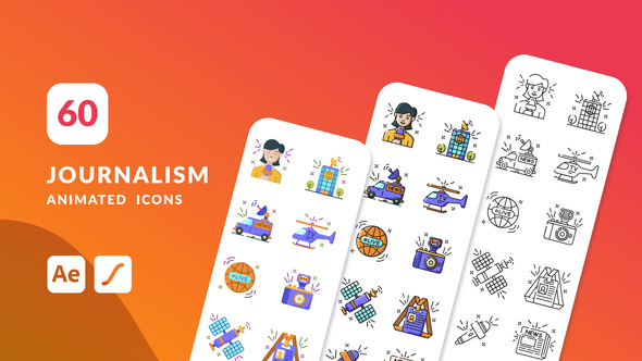 Journalism Animated Icons | After Effects