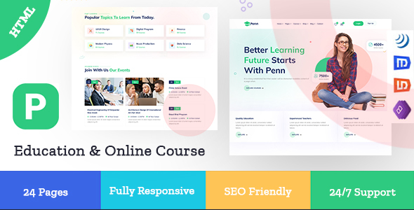Penn - Education & Online Course HTML Template