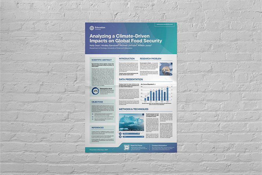 Scientific Case Study Poster Template, Print Templates | GraphicRiver