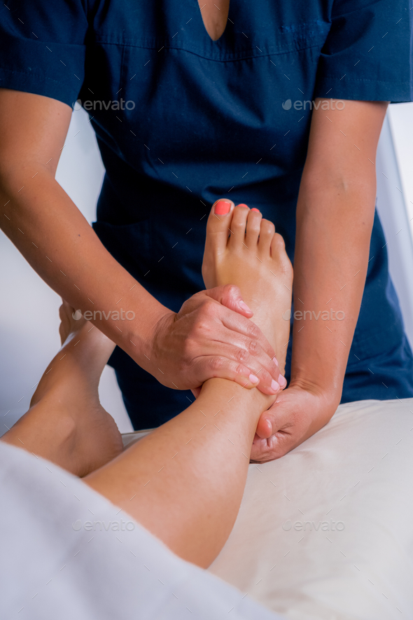 Woman's legs stock photo