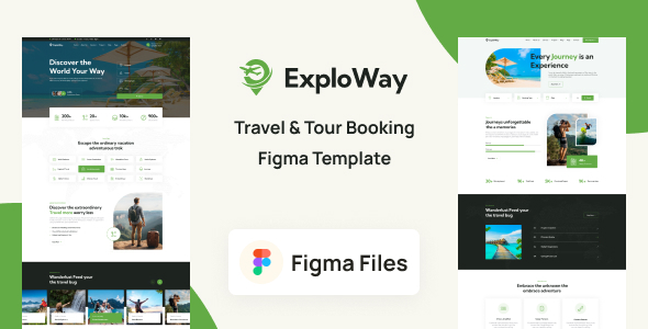 ExploWay - Travel & Tour Booking Figma Template