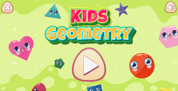 Kids Geometry Game- Educational Game - HTML5, Construct 3 Game