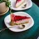 Vegan cheesecake made from tofu, oatmeal, raspberry jam. Useful healthy homemade baking  - PhotoDune Item for Sale