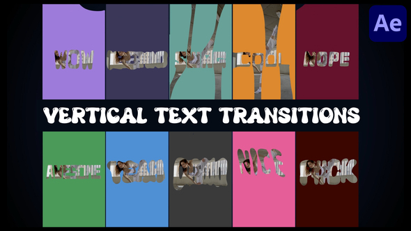 Vertical Text Transitions | After Effects