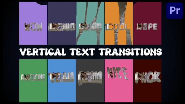 Vertical Text Transitions | Premiere Pro MOGRT