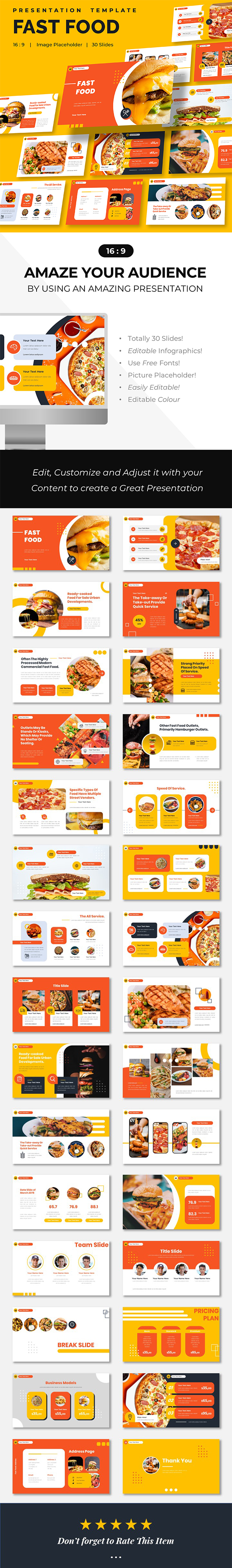 Fast Food - Service Culinary Business Presentation Google Slides Template