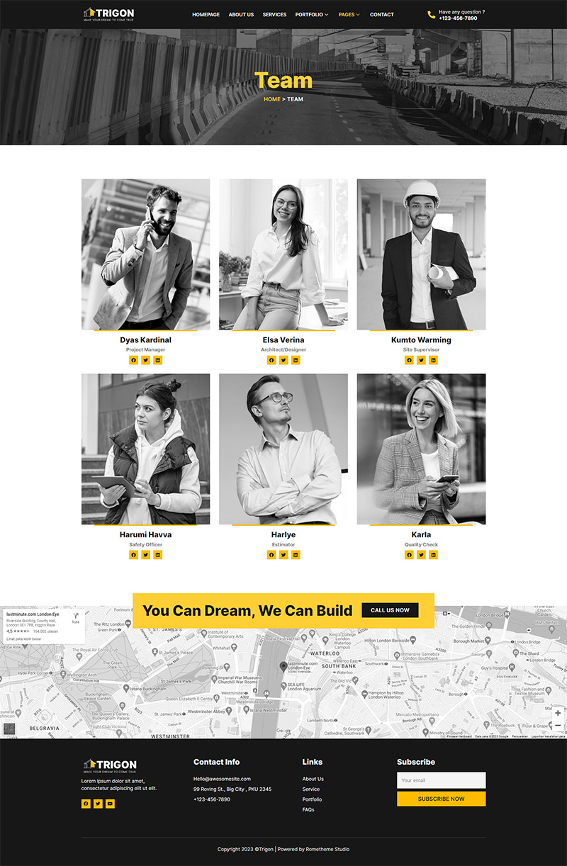 Trigon Construction Elementor Template Kit by Rometheme ThemeForest