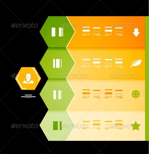 Infographic Numbered Banners - Web Technology