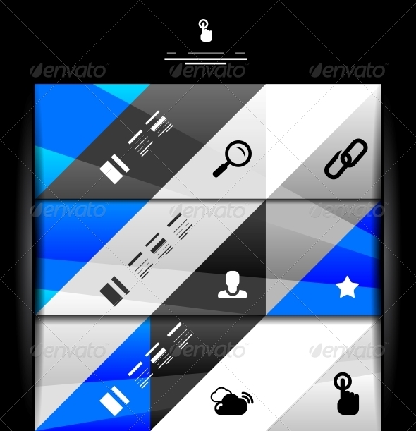 Modern Geometric Infographic Banner Template - Web Elements Vectors
