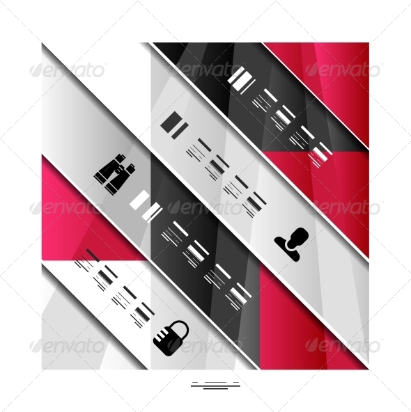 Modern Geometric Infographic Banner Template - Web Elements Vectors