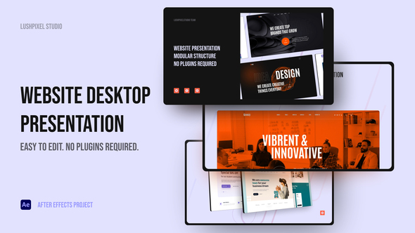 Website Desktop Presentation Product Promo template preview