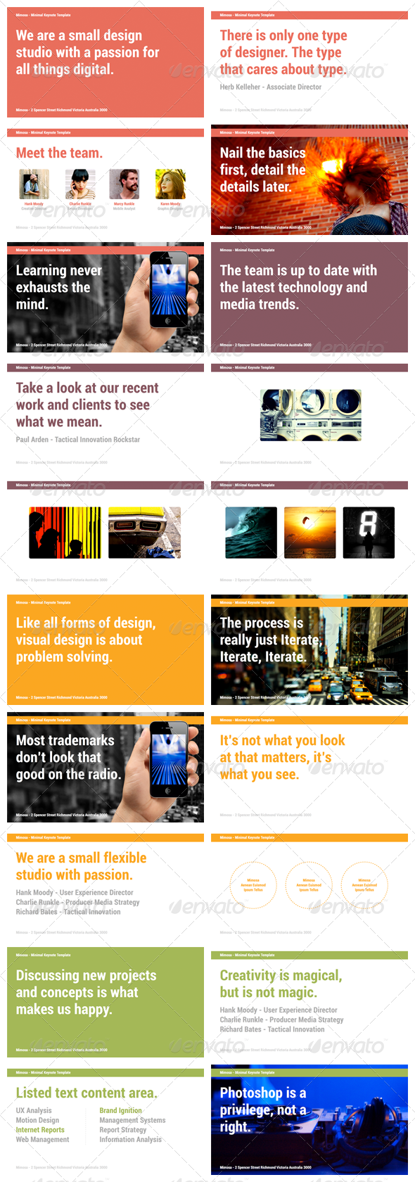 Mimosa - Keynote Presentation Template - Creative Keynote Templates