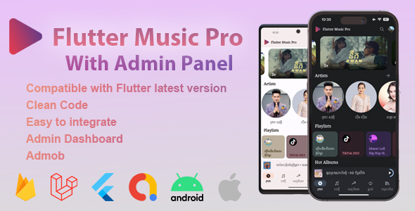 Flutter Music Pro - Music Streaming Platform
