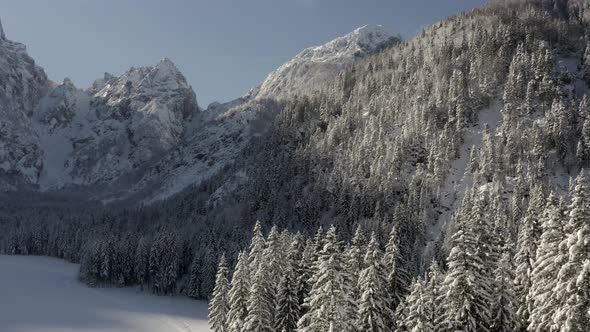 Winter landscape in the Italian Alps, Friuli Venezia Giulia alt