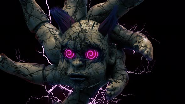 Abandoned Punk Doll Head VJ Loop alt