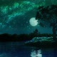 Night Starry Sky, River and Tree Landscape - VideoHive Item for Sale