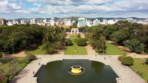 Porto Alegre Rio Grande do Sul Brazil. Downtown of coast city. alt