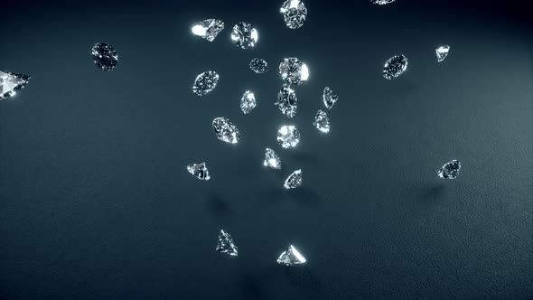 Diamonds Falling and Beat on the Gray Texture Surface in Slow Motion alt