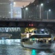 Boat Traffic on Chicago River at Night - VideoHive Item for Sale