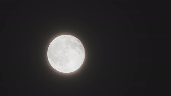 Moon Timelapse Stock Time Lapse  Full Moon Rise in Dark Nature Sky Night Time