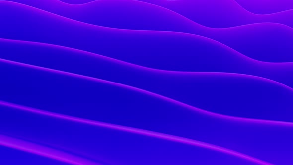 3D Abstract Waves Blue Background 4K