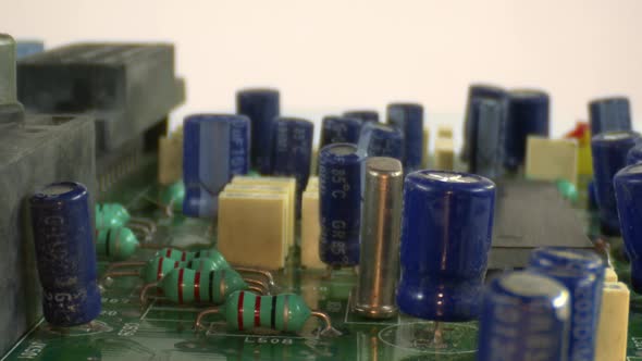 Electronic Circuit Elements Of An Old Video Recorder alt