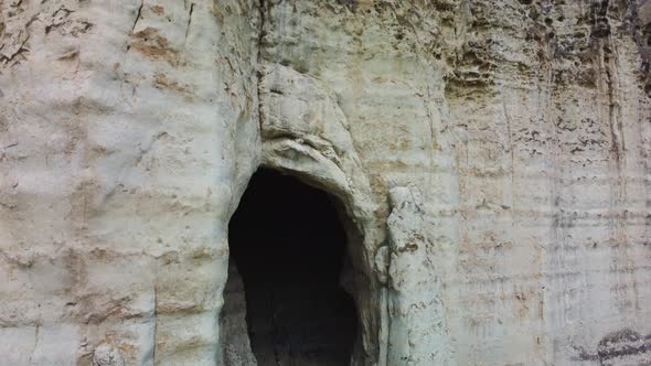 Grotto in the White Rock Closeup Aerial View alt