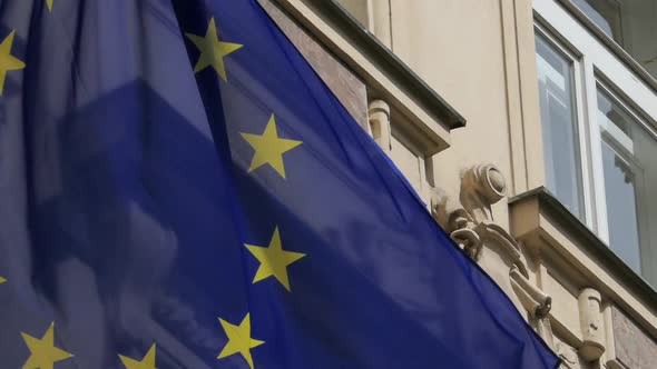 EU Flag - Old Building alt