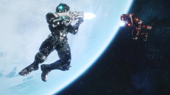 Battle of Soldiers in Open Space alt