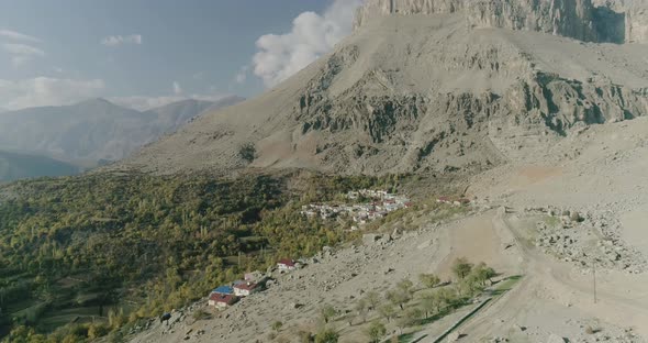 Diyarbakir Mountains And Village Aerial View alt